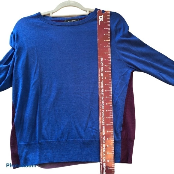 St John Wool Sweater Womens Medium Old Money Capsule Luxury Minimalist Cozy - Picture 10 of 11